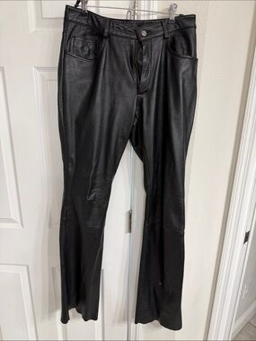 Wilsons Leather Black Faux Leather Flare Jeans